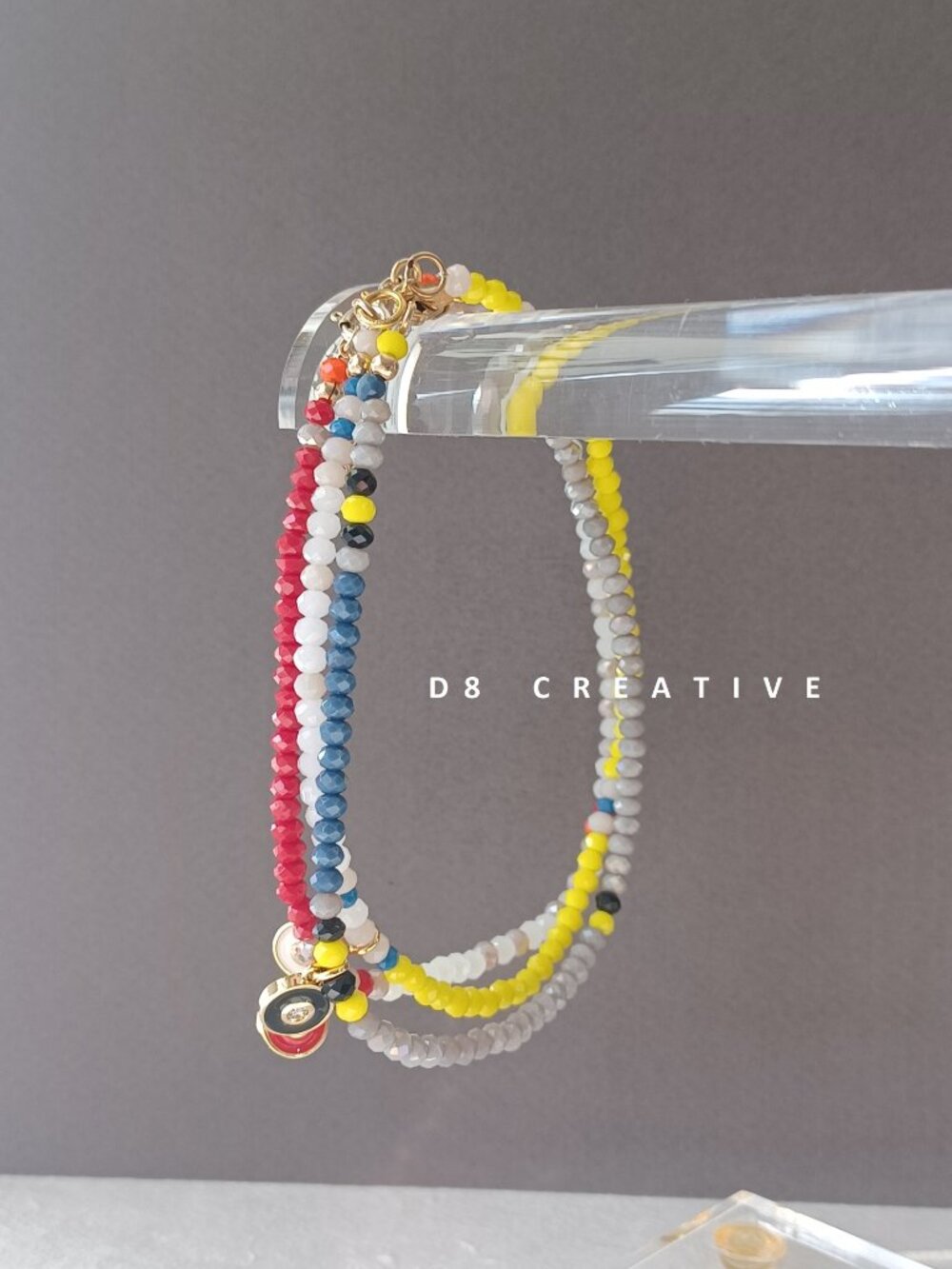 Crystal beads with sterling silver handmade ankle bracelet 3 colors option